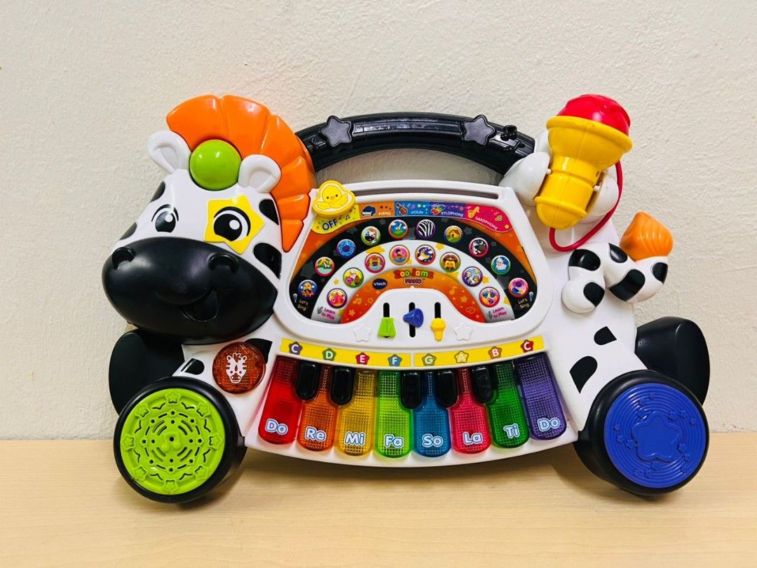Vtech Zoo Jamz Zebra Piano, Babies & Kids, Infant Playtime on Carousell