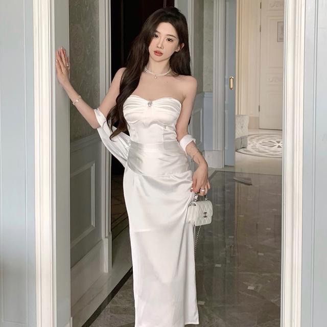 White dress for birthday dinner sale