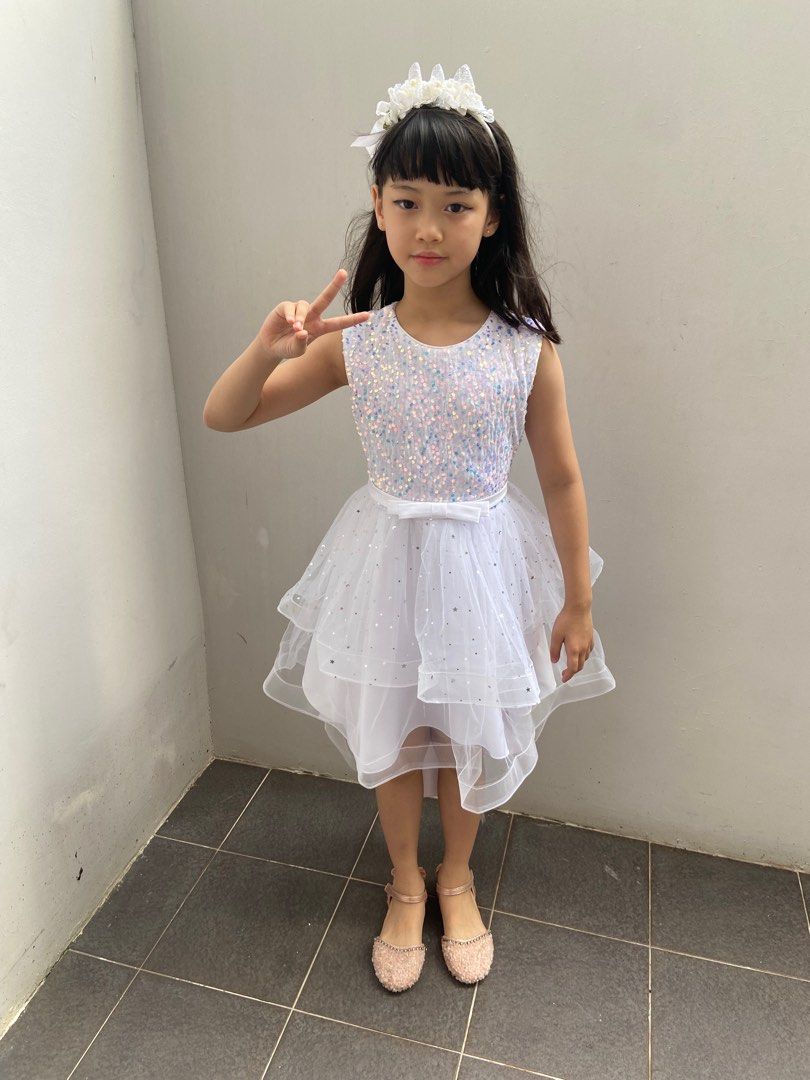 White princess dress for baby girl new arrivals