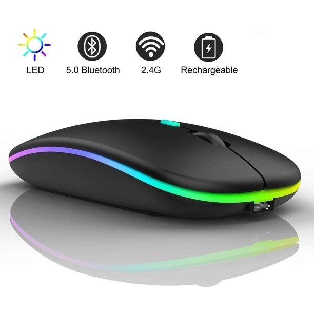 Wireless Mouse Bluetooth RGB Rechargeable Mouse Wireless Computer Silent  Mause LED Backlit Ergonomic Gaming Mouse For Laptop PC