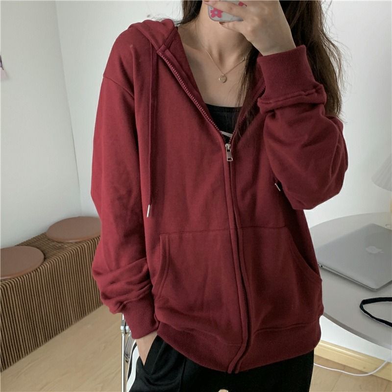 Red sweater clearance zip up