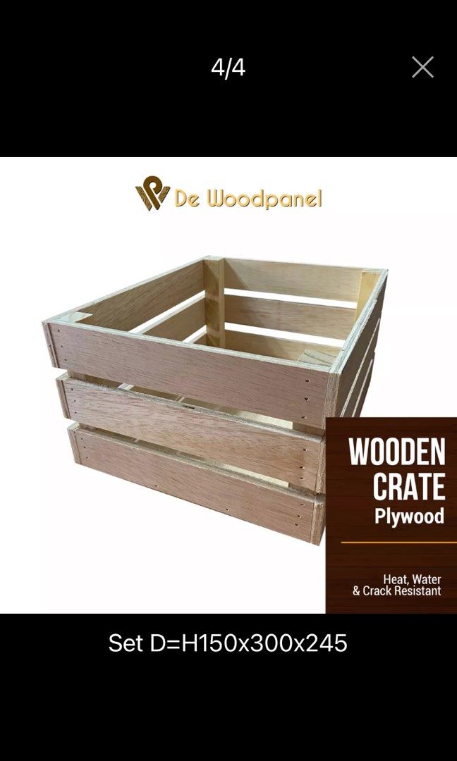 Wooden crates, Furniture & Home Living, Furniture, Shelves,