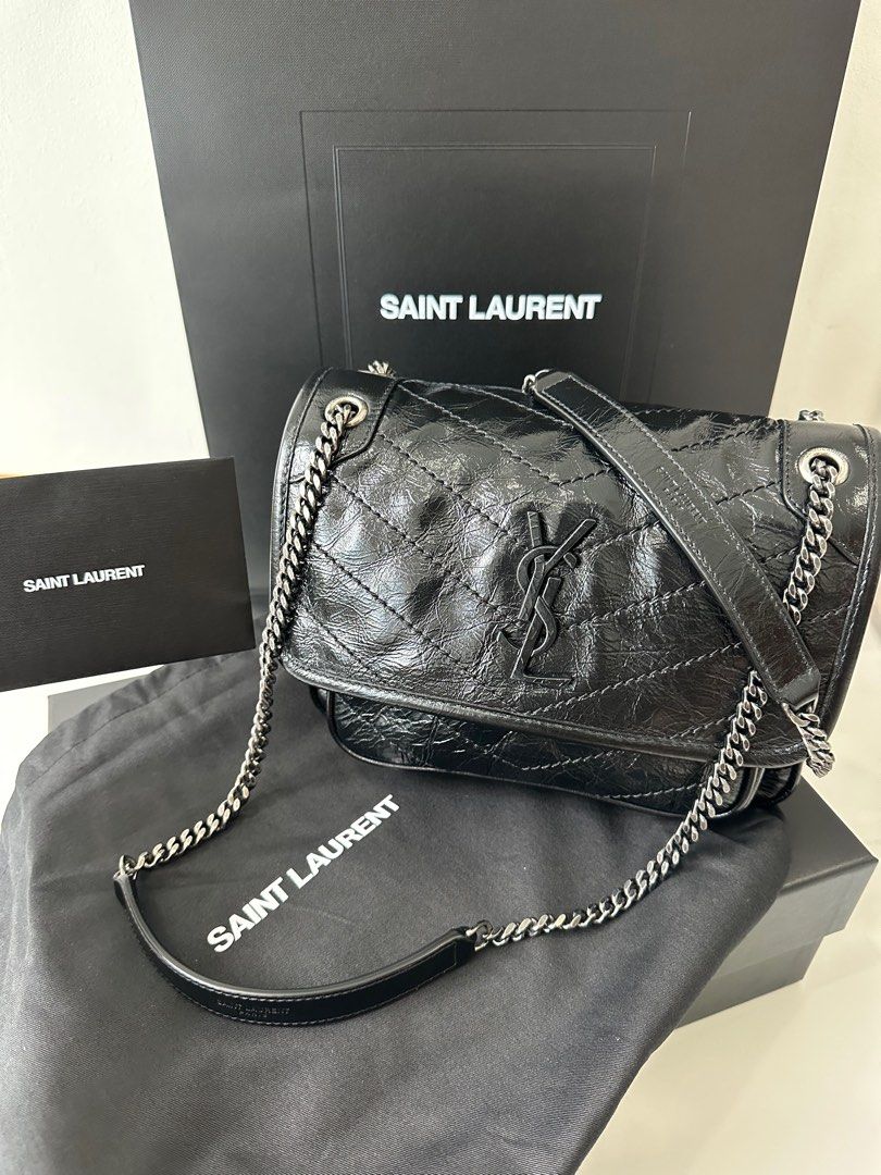Saint Laurent/YSL Niki Baby Dark Grey With Grey Hardware