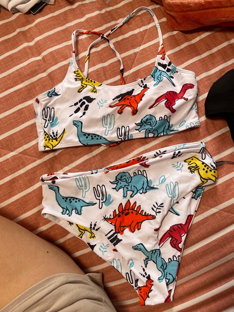 Zaful dinosaur swimsuit top