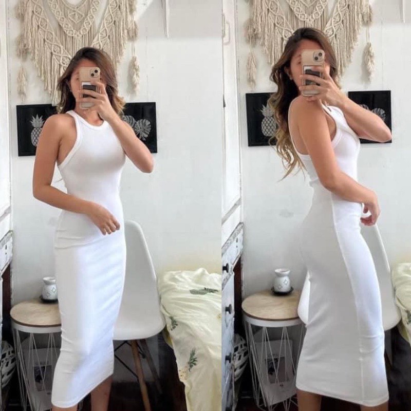 Zara Bodycon White Sando Dress Women s Fashion Dresses Sets Dresses on Carousell