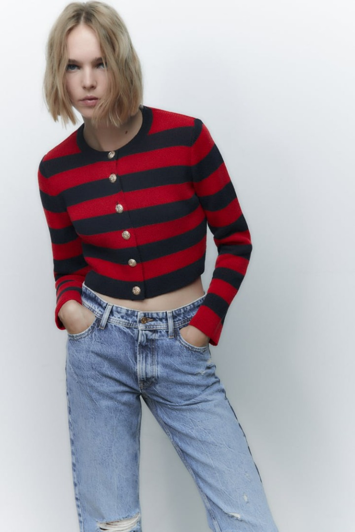 Zara button discount jumper