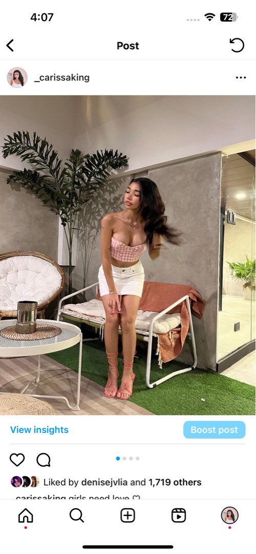 Zara Pink checkered bustier corset top, Women's Fashion, Tops