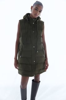 Zara Puff Jacket in Army