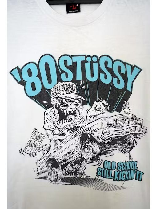(100% Authentic) Vintage Stussy Old School Still Kickin' It Tshirt