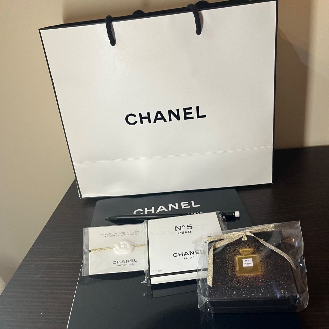🧡現貨🧡100%全新Chanel No.5 EDT 香水sample + 山茶花手繩+ Notepad