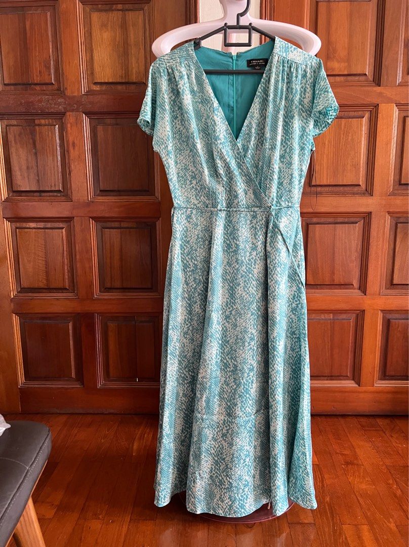 Tahari wrap shop dress