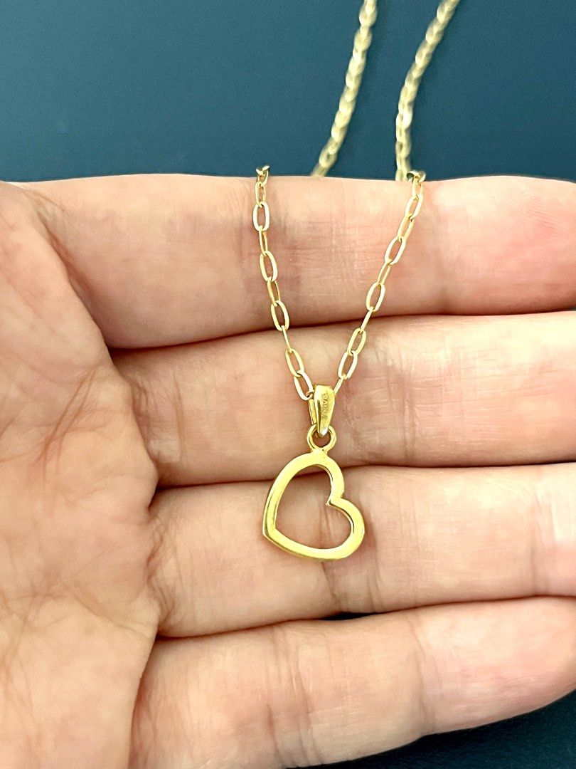 SALE 18k heart necklace 10153 Women s Fashion Jewelry