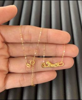 18k Saudi Gold Necklace Japan Style Chain + Cartier Panther Pendant 2.0g,  Women's Fashion, Jewelry & Organizers, Necklaces on Carousell