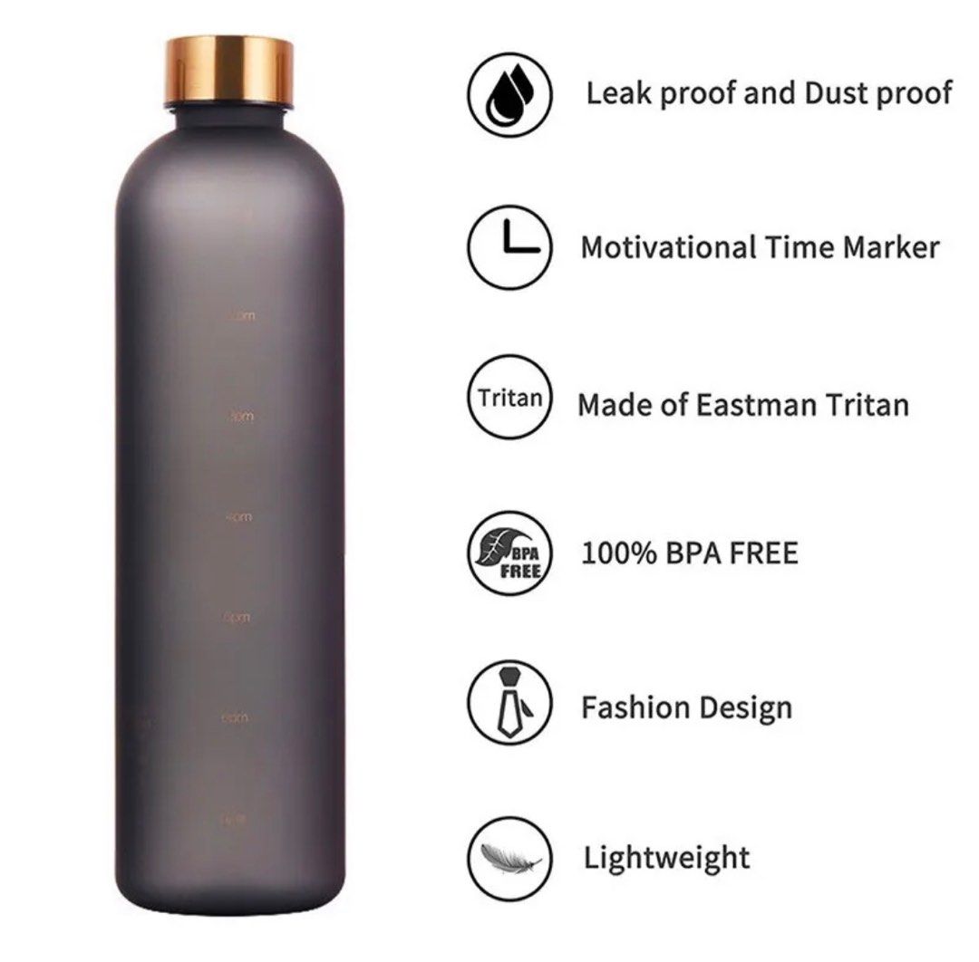  Simple Modern 32oz Water Bottle with Silicone Straw Lid &  Motivational Measurement Markers, Reusable BPA-Free Tritan Plastic  Lightweight Sports Bottles for Gym, Summit Collection
