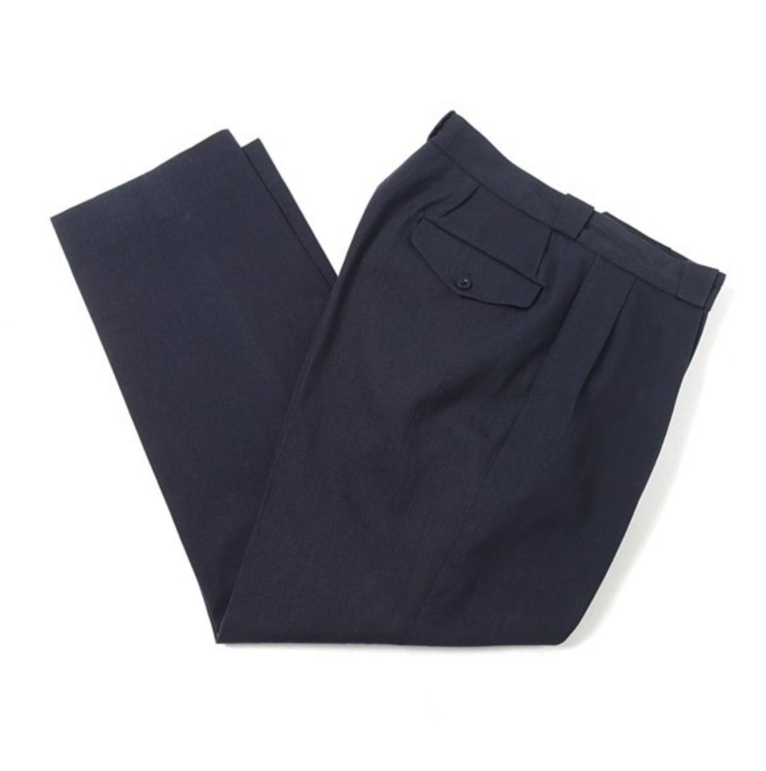 22SS KAPTAIN SUNSHINE 2Pleats Tapered Trousers NAVY size32