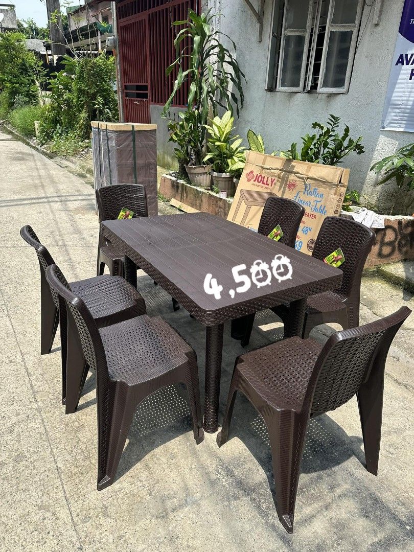 6SEATER JOLLY ALPHA RATTAN CHAIR