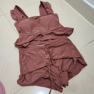 豆沙色兩件頭泳衣62974821878659110