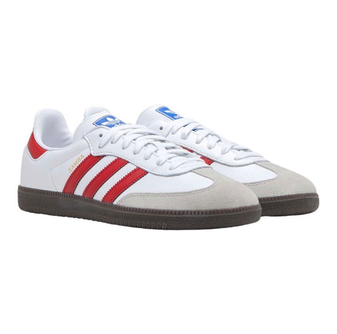 Adidas samba white red stripes 2025