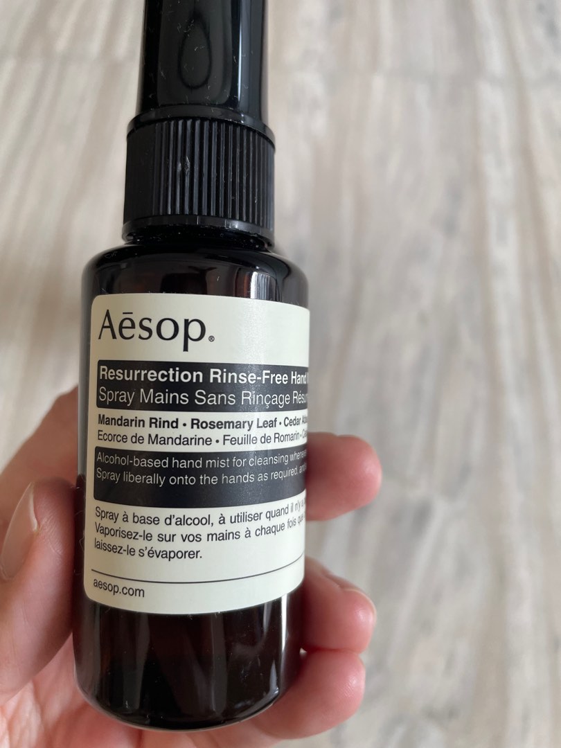 Aesop Resurrection rinsefree Hand Mist, Beauty & Personal Care, Sanitisers & Disinfectants on