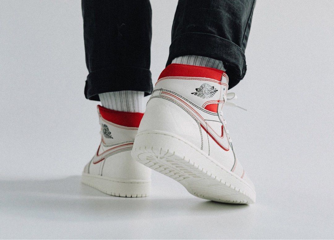 Jordan 1 retro high phantom shop gym red on feet