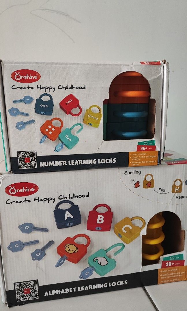 Alphabet & Number locks, Hobbies & Toys, Toys & Games on Carousell
