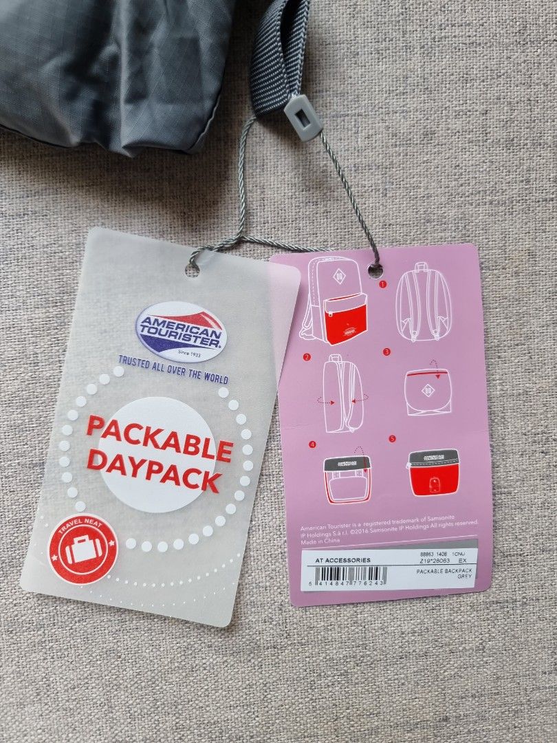 American Tourister Packable Backpack, Men's Fashion, Bags, Backpacks on