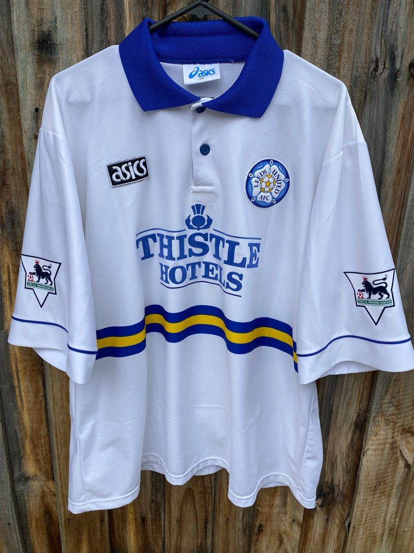 Asics Leeds United Home Jersey 1994 95 EPL Season XXL