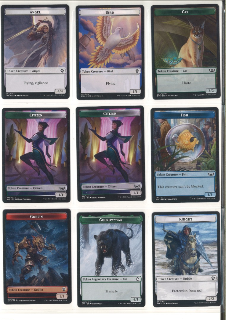 Assorted Magic: The Gathering Tokens and Textless Land Cards Lot ...