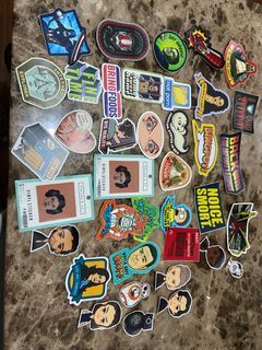 Assorted Stickers: Star Wars, Fine Time, Rick and Morty, Brooklyn 99, Marvel, Cats