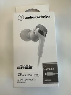 Audio technica headphones 入耳式耳筒 (lightning plug)