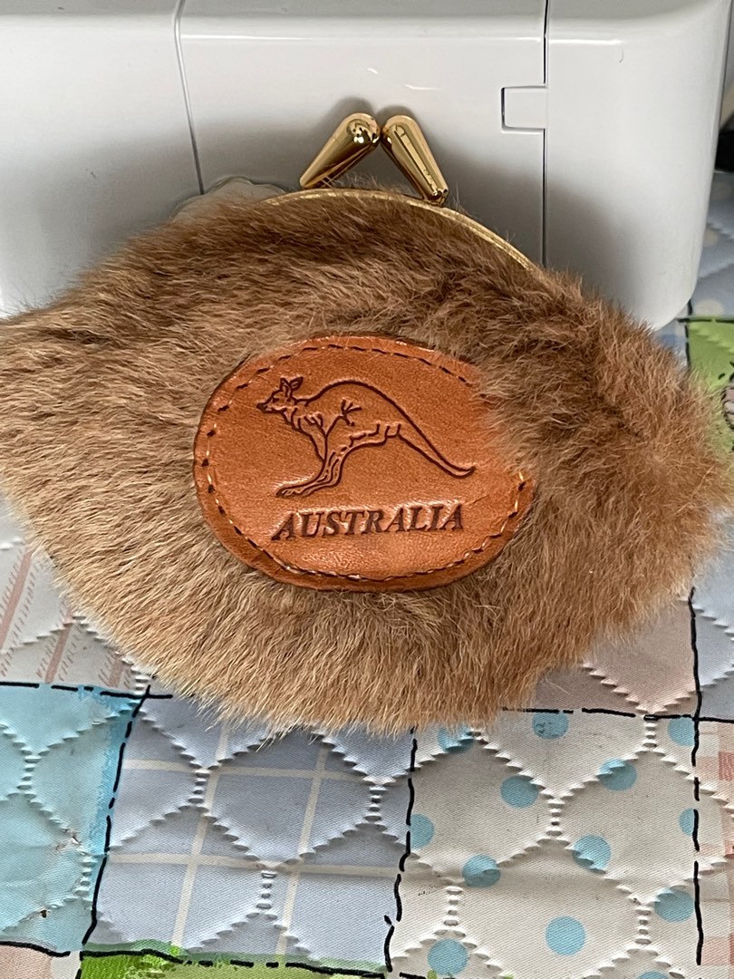 Genuine Kangaroo Fur & Embossed Leather Kiss Lock Souvenir Wallet Made in  Australia NWT - Etsy
