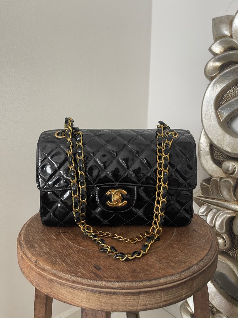 Authentic Chanel Classic Patent Double Flap Bag Luxury Bags