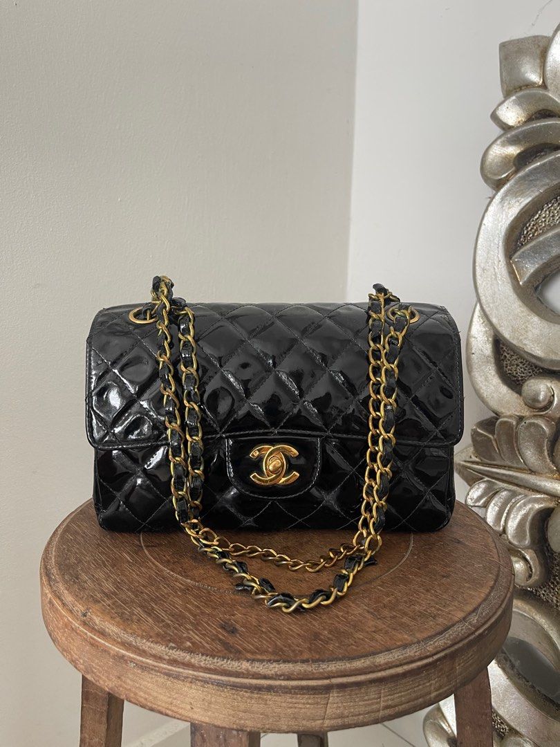 Authentic Chanel Classic Patent Double Flap Bag, Luxury, Bags & Wallets on  Carousell
