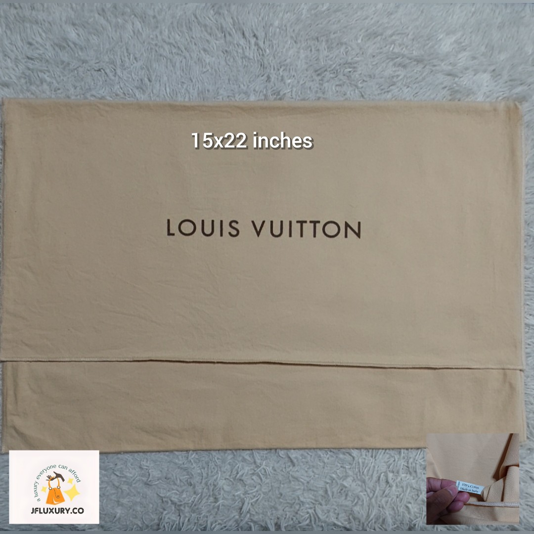 A SINGLE (1) Louis Vuitton Shoe DUST BAG 15.5 inches by 9 inches