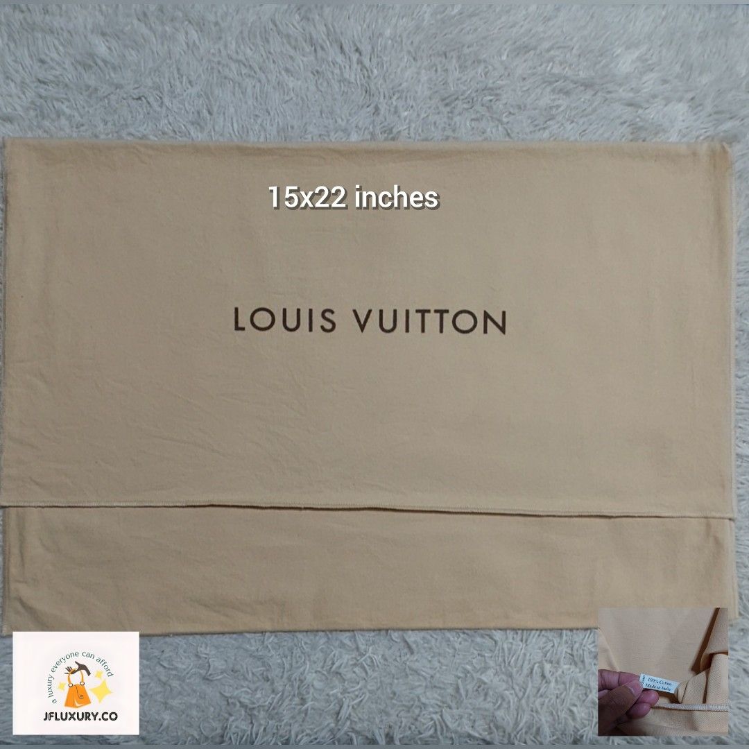 Authentic Louis Vuitton dust bag 15x22 inches, Luxury, Bags