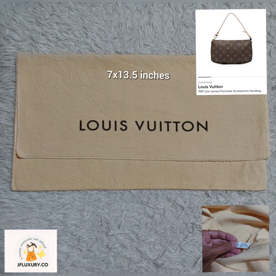 LV monogram pochette (dust bag), Luxury, Bags & Wallets on Carousell
