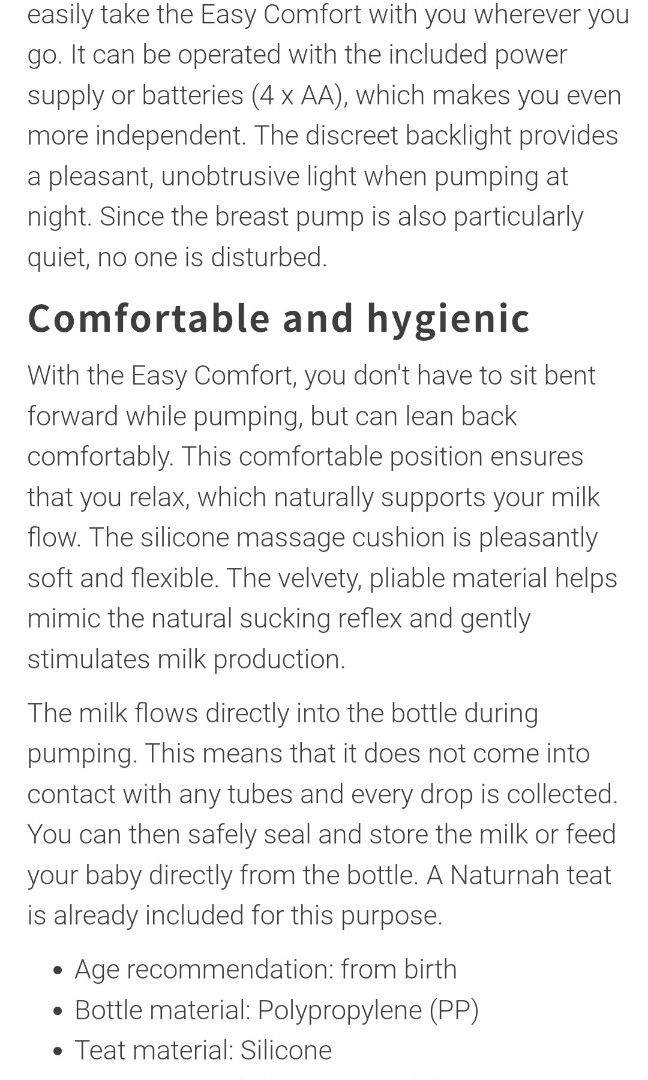 Avent easy comfort electric breastpump (Category: Breastfeeding & Bottle Feeding) located in Paranaque City. Submitted by excess_must_go (Listing ID 1255127797, Image 3). Description: * used from May to Aug only * alternately used with other pumps so it was seldom used *available from October 18th.