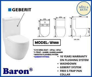 Baron Toilet Bowl W888 - Best Price in Singapore - Dec 2023