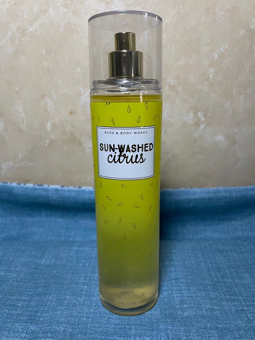Bath & Body Works Sun-washed Citrus (Category: Fragrance & Deodorants) located in Mandaluyong City. Submitted by du_clutter_withme (Listing ID 1255150141, Image 1). Description: What it smells like: a bright, fruity ray of sunshine. Fragrance notes: Sorrento lemons, citron and agave nectar. Brand New Bought in the U.S. 236ml add more items to get discounts.