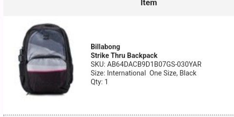 Billabong strike online thru backpack