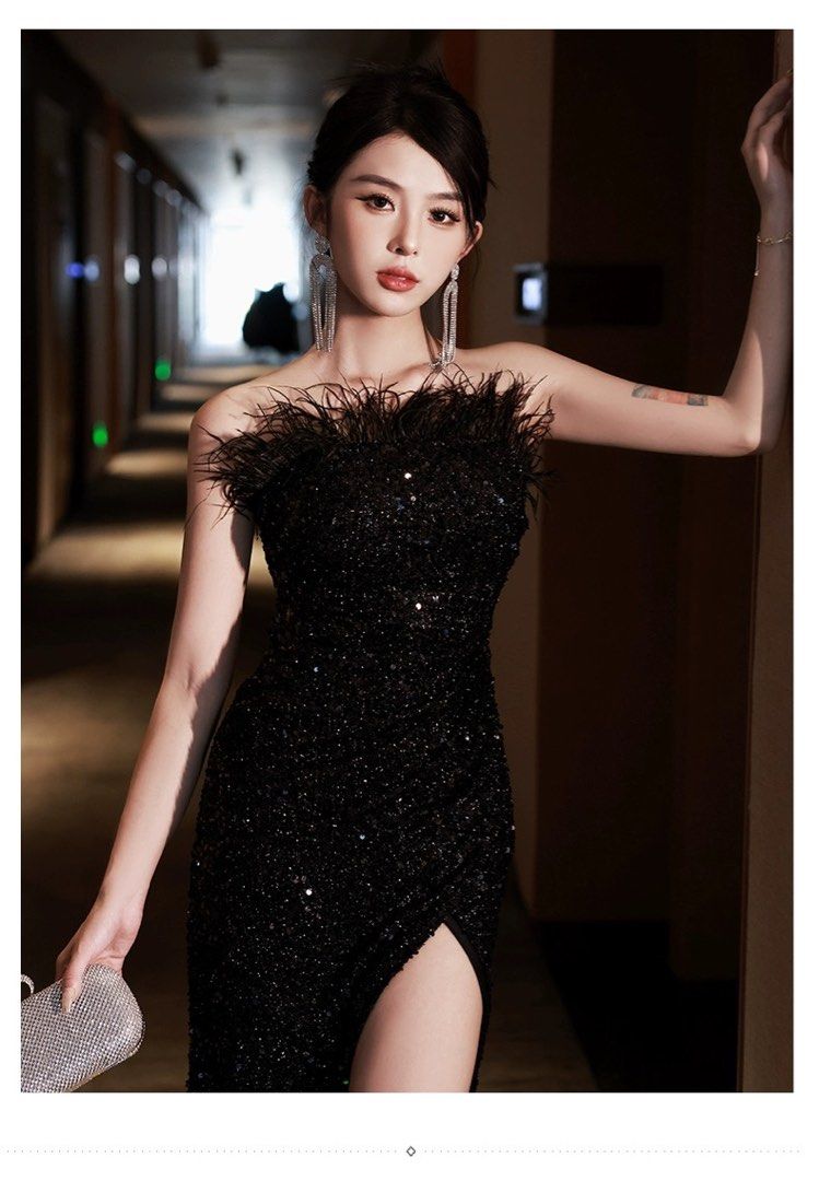 Grown and hotsell sexy black dress