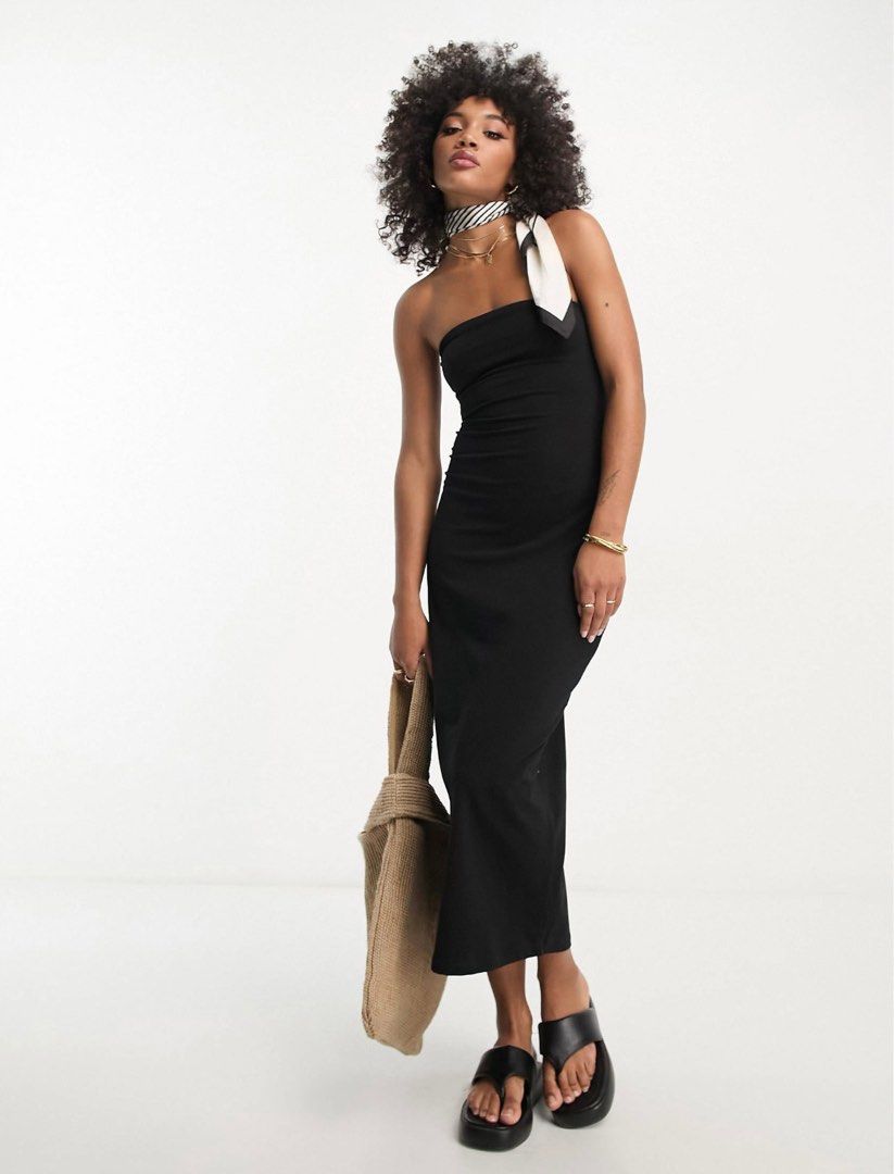 Black tube deals maxi dress