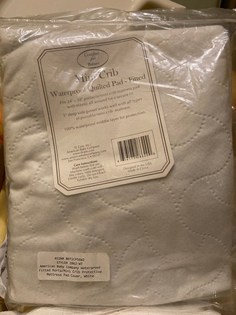 BN American Baby Company mini crib mattress cover, Babies Kids