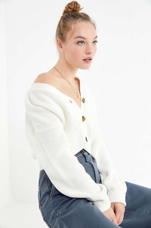 Urban outfitters cream cardigan sale