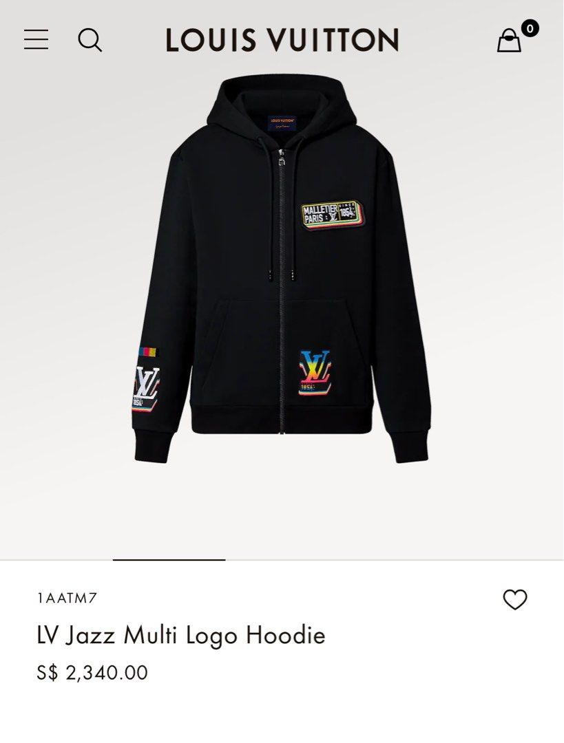 LV Jazz Multi logo Black Hoodie