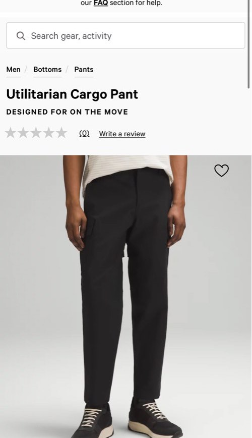 Lululemon Utilitarian Cargo Pants