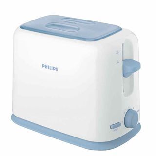 BRAND NEW Philips HD2566 2-Slice 950-Watt Cool Wall Pop-up Toaster (White & Blue)