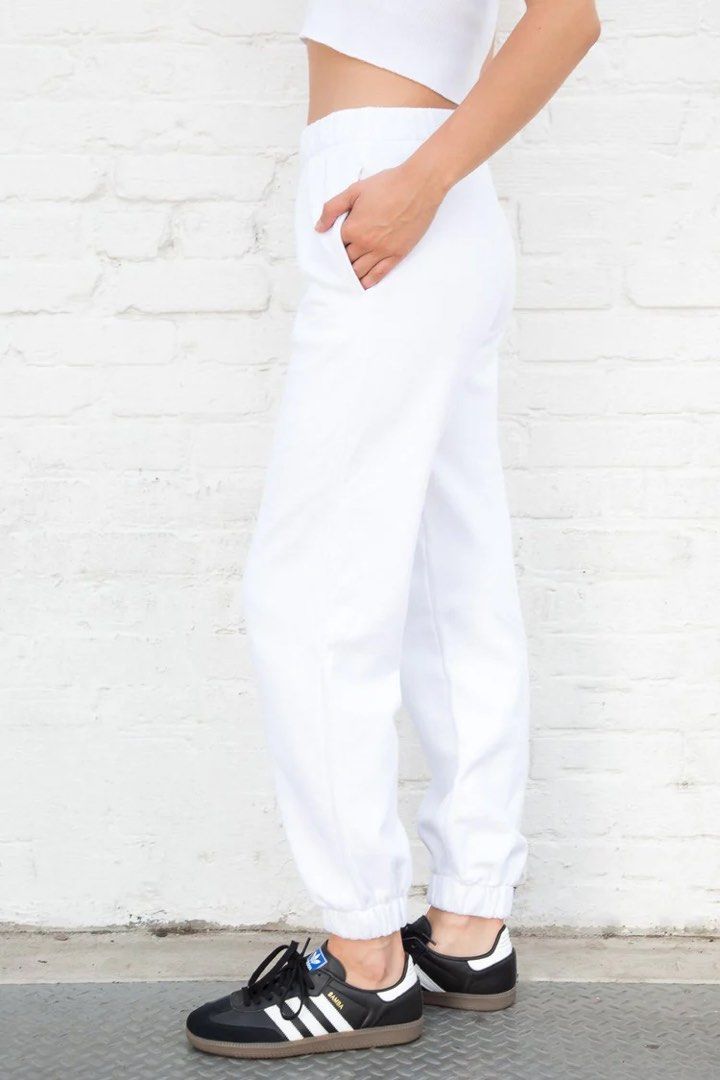 Brandy Melville Rosa Sweatpants in White Women s Fashion Bottoms