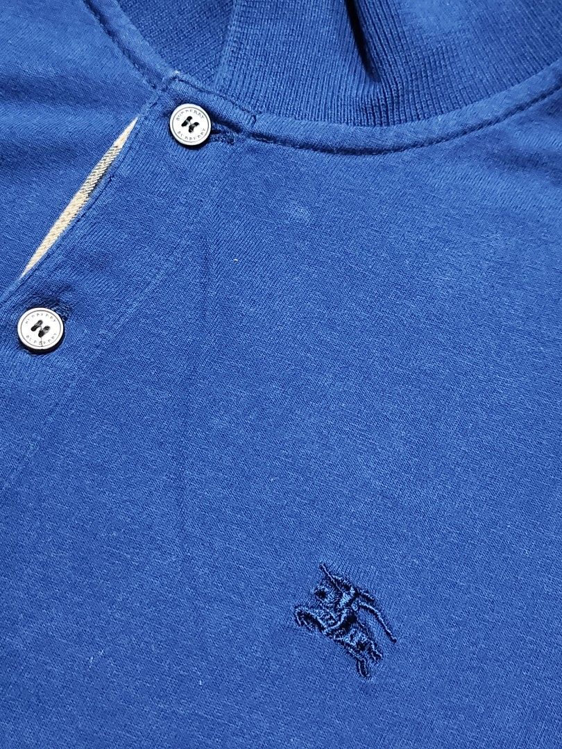 Burberry Kids Blue Polo Shirt Longsleeves Babies Kids Babies Kids Fashion on Carousell