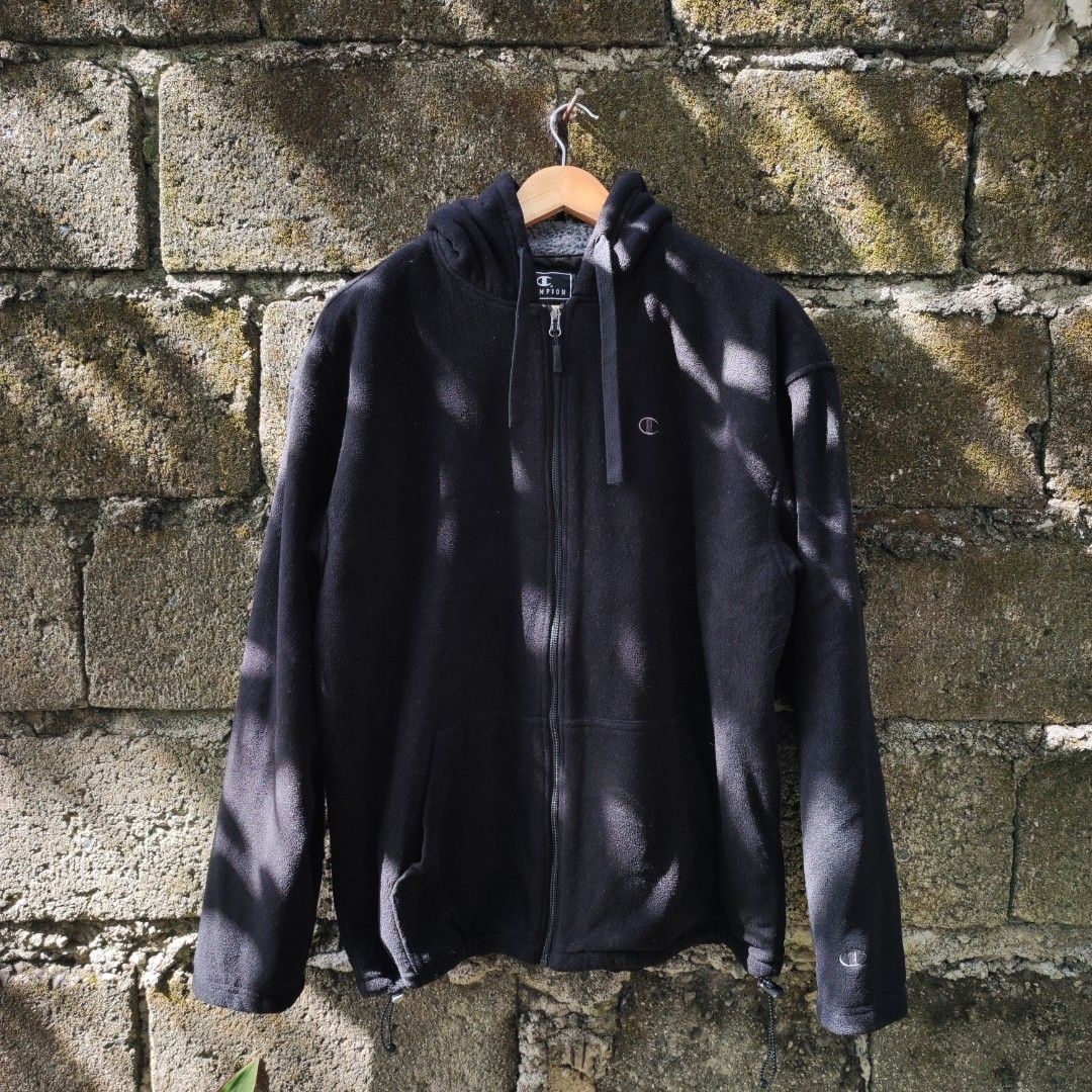 Champion sweater fleece coat cheap